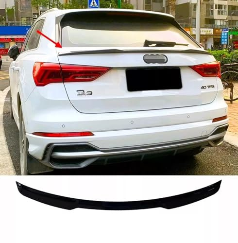 For Auto Perfectionists UK Rear Mid Boot Spoiler Compatible With Audi Q3 SQ3 RSQ3 2018-2024 SUV 4X4 ABS Gloss Black