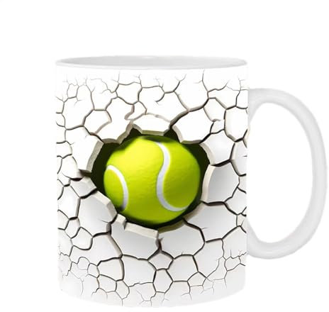 Hole in a Wall Mug,Portable Ball Tumbler with Flat Effect | Novelty Vivid Colors Ceramic Mug for Coffee Tea Hot Chocolate Drinks