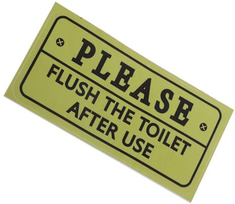 HONMEET Toilet Wall Decal Bathroom Sticker Toilet Jokes Sign Vinyl Material Removable Flush Warning Sticker