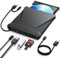 Haiway 5 in 1 External Blu ray Drive, Support 100G Disc R/W, USB3.0 Type-C Bluray Drive BD DVD CD Burner with 2 USB Ports, SD/TF Card Slot Compatible with Windows XP/7/8/10/11 Mac Laptop Desktop