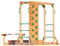 DOLPHIN PLAYGROUND Wooden Climbing Frame Outdoor with Monkey Bar, Climbing Wall, Sand Pit & Picnic Table - Ceder Wood Heavy Duty Kids Outdoor Play Equipment for Kids Ages 2+