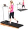 Laufband für Zuhause mit Neigung & Sicherheitsgriff, 2.5 PS Walking Pad, 2-8 km/h, 2 in 1 Under Desk Schreibtisch Treadmill für Zuhause & Büro, Fernbedienung, LED Anzeige, App, Sprachsteuerung