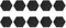 Baxnore 10 Pack 30 cm Acoustic Absorption Panels, 10 Pack 30 cm Hexagonal Soundproof Foam, Decorative Wall Panels for Game Room Rehearsal Space