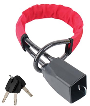 Steering Wheel Lock, Anti Theft Car Security Device with 3 Keys,Double Car Anti Theft Device,Fits Most Vehicles, Trucks, SUVs, and Vans (Red)