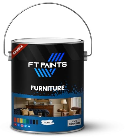 FabioT. FT Paints Sample 100ml Satin Finish 1K Acrylic Paint For Furniture -RAL 9011-Graphite Black