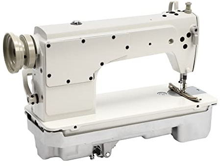 Industrienähmaschine Nähmaschine Automatische Lockstitch Maschine Dicke Material Leder Nähmaschine für Nähen und Reparieren von Taschen, Puppen Weiß