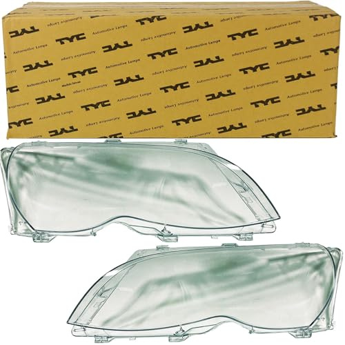 2x TYC Streuscheibe Hauptscheinwerfer li+re | passend für 3er E46 Facelift Kompatibel mit 3 (E46),3 Touring (E46)