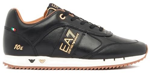 Ea7 Unisex-Erwachsene Black And White 10th Anniversary Sneakers Shoes, Black/Gold, 41 EU