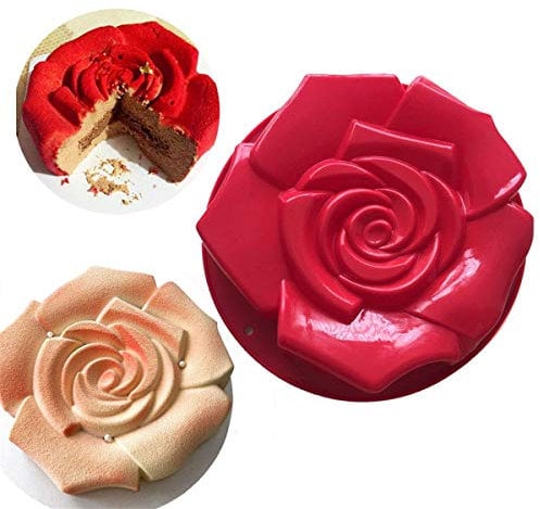 FantasyDay 1 Stück Weihnachten Silikon Backformen, Antihaftbeschichtet Silikon Kuchenform Muffinbackformen Brotbackform Backform Kasten für Muffin Kuchen Pudding Gelee - Hochwertige Silikonbackform