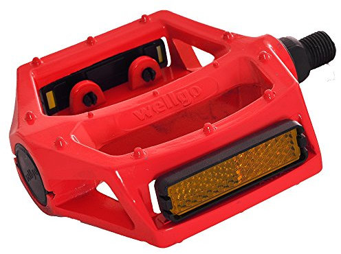 DarXide Wellgo Platform Pedals - Red - 9/16