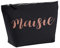 Personalised Make Up Accessory Bag Any Name In Black Colour Glitter Or Metallic Print Birthdays Weddings Christmas - Rose Gold Metallic
