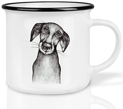 Ligarti® Keramiktasse [Design by H. Ligeti] Design Mug & handveredelter Becher I Spülmaschinengeeignete Tasse, Kaffeetasse, Teetasse, Cup (Jürgen Hund)