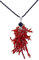Sicilia Bedda - Collana Ciondolo in Corallo Rosso del Mediterraneo - Argento - Gioiello realizzato a Mano