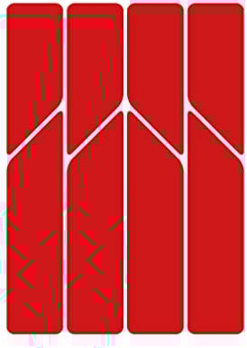 Riesel Design - re:Flex Frame - Fahrrad Reflektoren/Aufkleber Fahrrad/reflektierende Folie & Reflektor Aufkleber für Fahrräder oder Kinderwagen/Reflection Bike Sticker für Sicherheit (red)