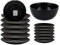 6-tlg.Set Geschirr Aus Opalglas Speiseteller Dessertteller Schale Schwarz (6er Set Speiseteller)