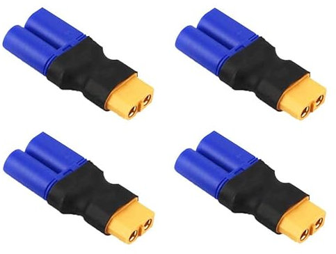 Boladge 4 Stück XT60 Buchse auf EC5 Männlich Steckverbinder Adapter für RC Lipo Akku