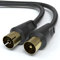 JAMEGA – 1,5m Antennenkabel Schwarz HDTV Full HD 135db 75 Ohm | Koaxialkabel 4K UHD Koax Stecker > Koax Kupplung TV, HDTV, Radio, Kabelfernsehen DVB-T, DVB-C, DVB-S, DVB-S2, UKW, DAB, DAB+
