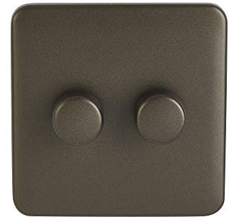 Schneider Electric Lisse GGBL6022LMMBS Variateur d'intensité universel à LED 2 voies 100 W