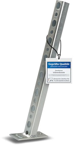 Schienenkonsole Wandträger 150 bis 500 mm Auslegerkonsole Schwerlastträger Träger für rechteckige und runde Lüftungsleitungen (Silber, Stahl, Wandmontage, swettews)