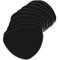 Brute Strength - sous-Verres en Cuir Pleine Fleur - Noir - Semi-Rond - 10 pcs - sous-Verre Ovale pour Verre - sous-Verres pour Boissons - Comprend Un Support