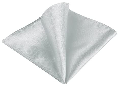 Allegra K Herren Square Hochzeit Einfarbig Einstecktuch Taschentuch Silber One Size