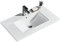 baanio - Lavabo Encimera Cerámico Blanco | Pila Lavamanos Rectangular 71x46 cm | Compatible con Mueble de Baño 70x45 cm, con Rebosadero, con Orificio Grifo 71x46 cm, 1 Seno centrado, Varias Medidas
