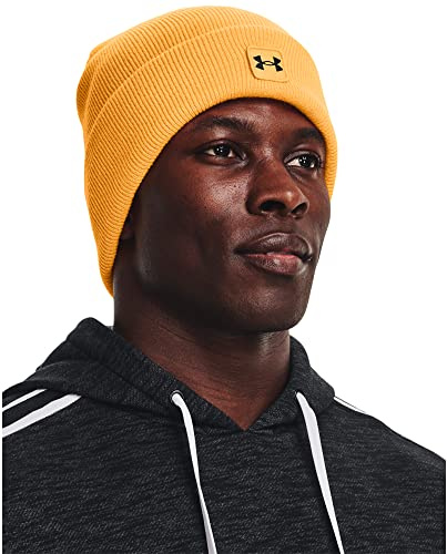 Under Armour Men's Standard Halftime Cuff Beanie, (814) Orange Ice / / Jet Gray, One Size Fits Most