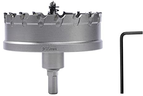 Dribotway Bi-Metal Hole Saw 95mm TCT Carbide Heavy Duty Industrial Grade Stainless Steel Hole Cutter for Mental Wood Stainless Steel Plastic Copper