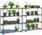 CHRISTOW Greenhouse Staging 4 Tier Garden Shelving Plant Stand Rack Powder Coated Steel (107.5cm x 90cm x 30cm) Double Pack
