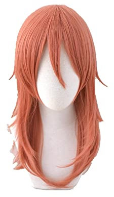 Chainsaw Man Angel Devil Cosplay Wig Dark Orange Long Hair Heat-resistant Fiber Hair + Wig Cap Halloween Party Role Play Girls