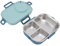 Lunchbox, 1100 Ml, Doppellagiges 3-Gitter-Design, Thermo-Lunchbox aus Edelstahl 304 mit Essstäbchen, Löffel, Suppenschüssel, Lebensmittelbehälter für Kinder, Studenten,