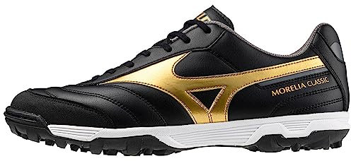 Mizuno Unisex Turf Football Trainers, Schwarz Gold Dunkel Shawdow, 44 EU