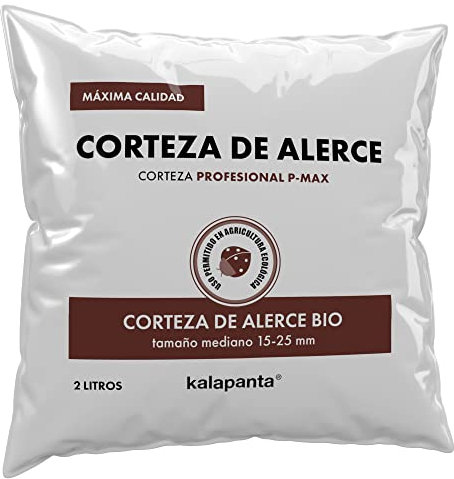 Kalapanta Bark per Orchidee Corteccia di Larice, Pezzatura Media 15-25 mm, 2 Litri, Corteccia100% Naturale Biologica, Pronta all'Uso per Il rinvaso delle Orchidee, Linea Professionale