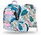 Baagl Schulrucksack Set Mädchen 3 Teilig, Schultasche ab 3. Klasse, Grundschule Ranzen mit Brustgurt, Ergonomischer Schulranzen (Skate Leafs)