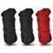 Aorgasms Cuerda de Algodón Suave - 3x10M Cordón de Cuerda de Algodón Cuerda Multiusos, 8MM Cuerda Trenzada Grueso para Atar Nudos para Manualidades DIY, Colgando, Jardín, Cuerda de Camping(Negro+Rojo)