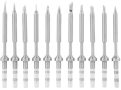 Fafeicy Soldering Iron Tips Replacement Kit, Solder Gun Tips Mini Pen Stainless Steel Soldering Iron Parts for for Radio Shack
