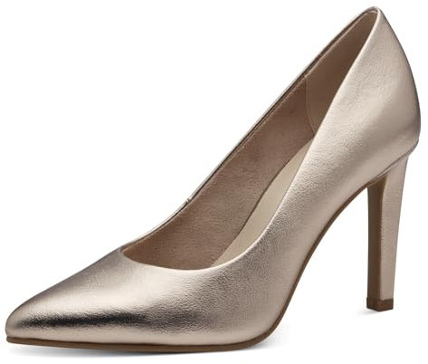 MARCO TOZZI Damen Pumps Spitz Vegan, Beige (Platinum), 40 EU