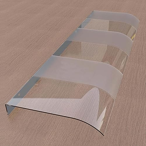 KGUDYS Türüberdachung 40x40cm,50x60cm,50x90cm Breit, Unsichtbare Vordach Für Haustür,Eingangsüberdachung,Uv Regen Schneeschutz Hohlblech,Polycarbonat Fenster Tür Markise Vordach,40x70cm/16x28in