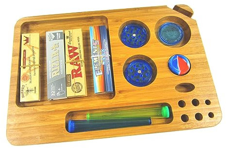 BAMBOO WOODEN ROLLING TRAY, Gift Set Rolling Tray, Jar, Rolling Kit, Rolling Tray Stash Box, Rolling Tray Bundle, Bamboo Rolling Tray with Lid, Accessories, Wood Storage Set, Gift Stash Box