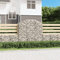 Homgoday Gabionenkorb mit Bogen, 150 x 50 x 140/160 cm, verzinktes Eisen, Gabionen für Steine, Gabionen, Blumenkästen