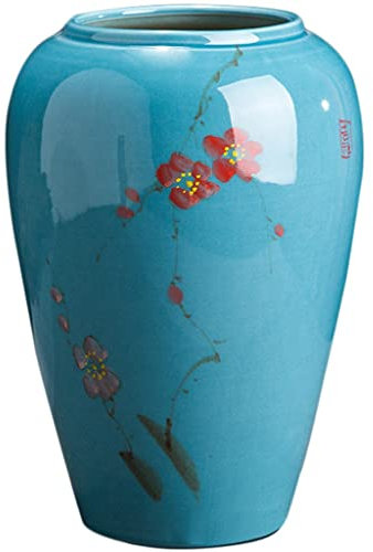 Maceta de cerámica Pintada a Mano, Adorno de jarrón, arreglo Floral for Sala de Estar, Manualidades HUYP