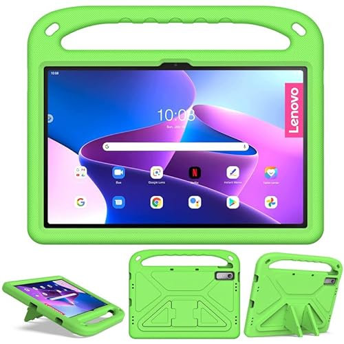 Kids Case For Lenovo Tab P11 (2nd Gen) TB350FU 11.5-Inch, EVA Foam Lightweight Shockproof Duarable, Tablet Cover with Handle Stand Case For Children Firendly, Green
