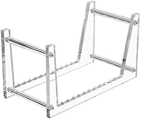 Peowuieu Klarer Vinyl Schallplatten StäNder Halter für Desktop Alben, Acryl Vinyl Schallplatten Regal Display 50 LPs