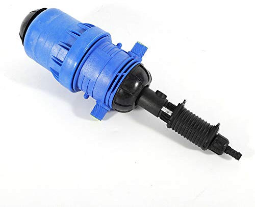 BAOCHADA Dünger Injektor 0,4%-4% Düngerinjektor Dosierer, Wasserbetriebene Dosierpumpe Wasserbetriebener Dosiervorrichtung für Viehzucht Bewässerung, Blau + Schwarz