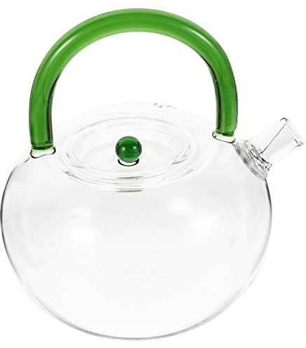 LIFKOME Tetera De Vidrio Tetera De Inducción Tetera De Flores Jarra De Bebida Jarra De Jugo Jarra De Cristal Con Tapa Teteras De Vidrio Con Cubierta Calentadores Eléctricos De Cerámica
