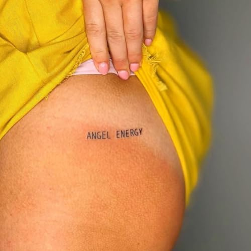 Inkster® Angel Energy Tattoo | Temporäres Tattoo mit EU-Kosmetikzertifizierung | wasserfest + vegan | revolutionäres 2-Wochen-Tattoo | Fake Tattoos und Klebetattoos für Erwachsene