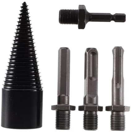 Mikikit 5stücke Holzspaltbohrer Teiliges Holzspalter-bohrersystem Aus Hochfestem Vielseitig Einsetzbar Für Holzspaltung Sicher Und Effizient Geeignet Für Verschiedene Bohrmaschinen