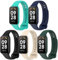 CHULN 5 Stücks Silikon Armband Kompatibel mit Xiaomi Smart Band 8 Active/Redmi Smart Band 2, Verstellbares Wasserdicht Sport Armbänder für Xiaomi Mi Band 8 Active.