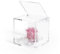 Cubo Rosa stabilizzata con 4 Petali in Cristallo - Idea regalo Perfetto per Festa della mamma. Disponibile in blu, bianco, rosa e rosso. (rosa)