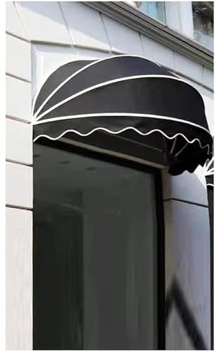 Einziehbar Rund Markise Vordach,Markise Für Fenster Und Türen,Bogenmarkise,vordach Für Französischer Balkon,Polyester For Hof Balkon Veranda Vordach,for Hof,Balkon,Veranda,Villa,Café(Size:150cm/4.9ft)